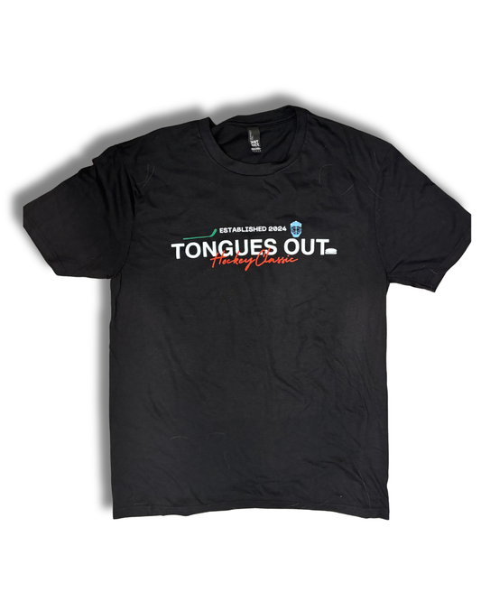 Tongues Out Hockey Black Tee